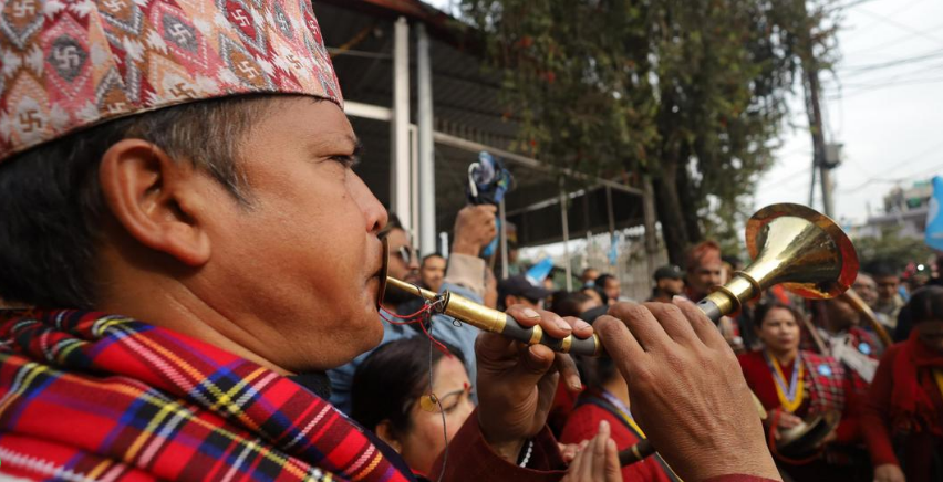रविलाई स्वागत गर्न बाजागाजा सहित पार्टी कार्यालय पुगे रास्वपाका कार्यकर्ता
