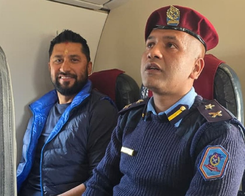काठमाडौँबाट भरतपुर उड्यो रवि लामिछाने सवार जहाज