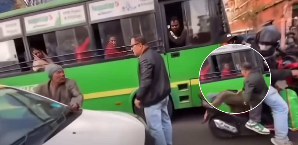 यसरी पैदलयात्रीलाई मुक्का हान्ने कार चालकलाई खोज्दै प्रहरी