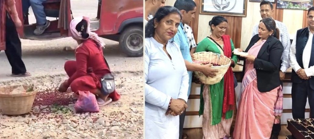 नगर प्रहरीले काफल पोखेको घटना : पीडित महिलालाई मेयरले दिइन् १० हजार क्षतिपूर्ति