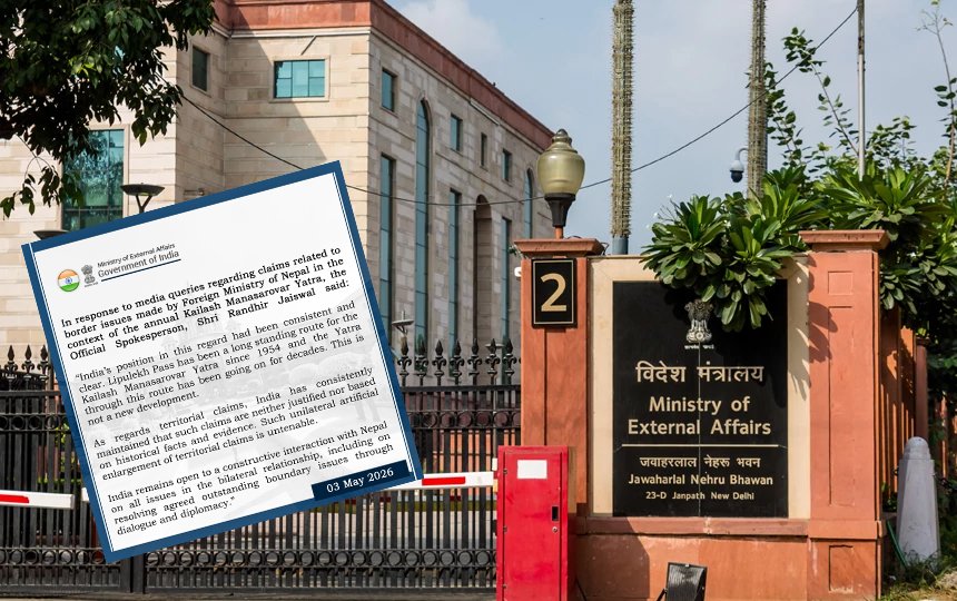 नेपालको प्रेस नोटलाई जवाफ दिँदै भारतले भन्यो– दाबीहरू ऐतिहासिक तथ्य र प्रमाणमा आधारित छैन