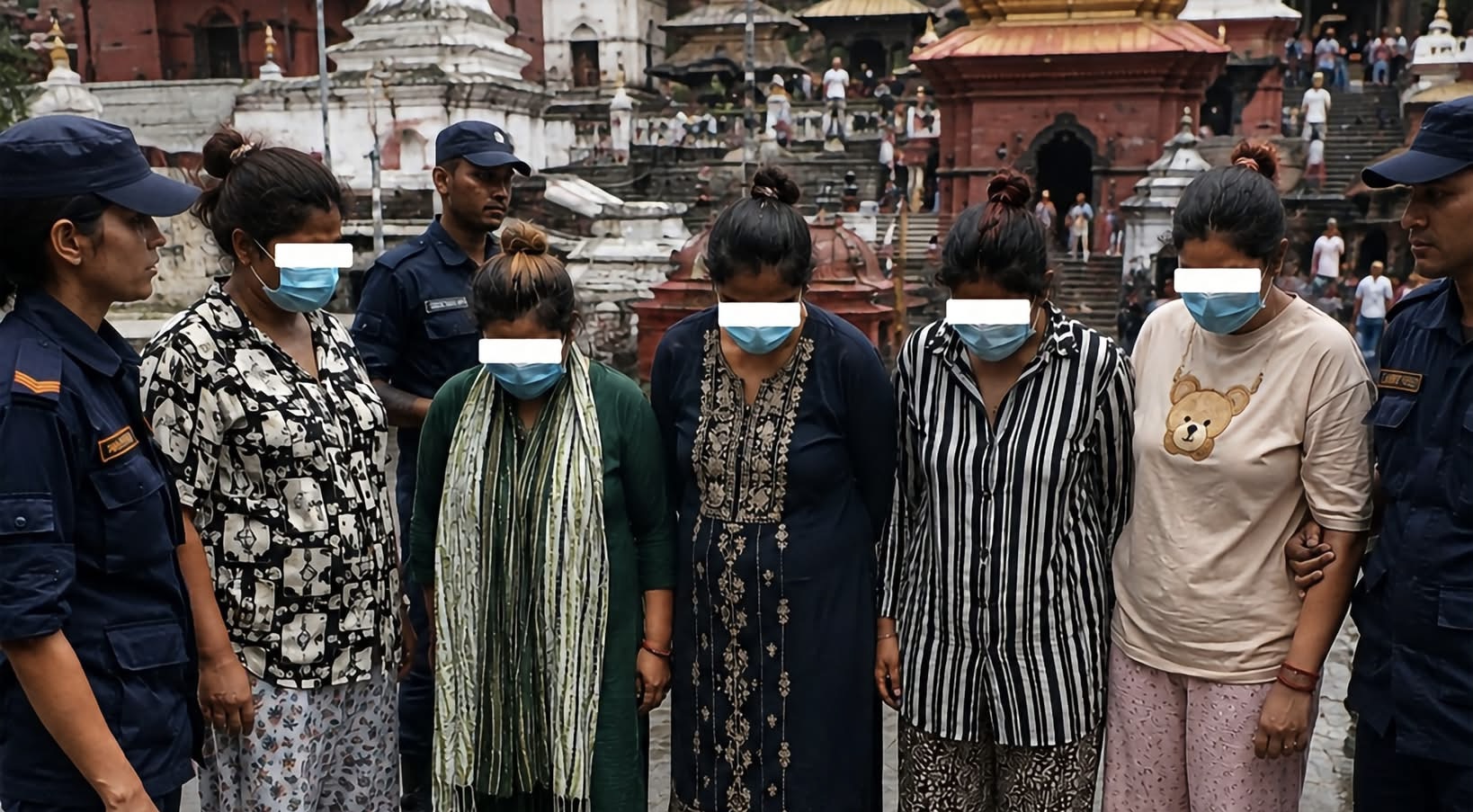 पशुपति क्षेत्रमा सुनको सिक्री लुटपाट गर्ने पाँच भारतीय महिला पक्राउ