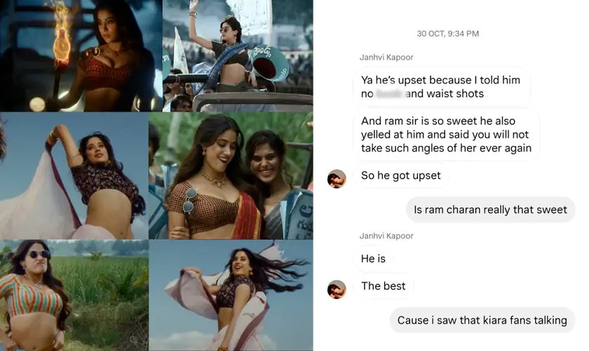 फिल्म ‘पेड्डी’ विवादमा जाह्नवीको च्याट लिक