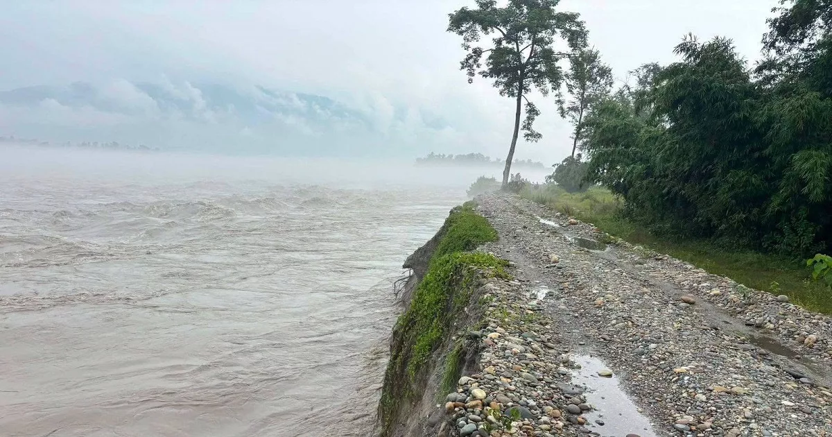 नारायणी नदीमा जलसतह खतराको तहभन्दा माथि, चितवन र नवलपरासीमा उच्च जोखिम