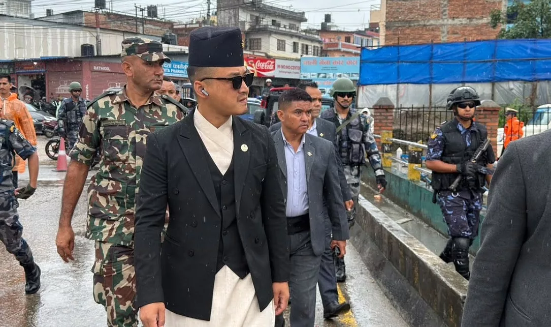 च्यासलमा नदीको सतह बढ्यो, गृहमन्त्री गुरुङद्वारा निरीक्षण