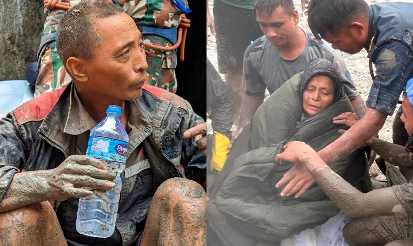 बाढीपछि आशाको किरण : ११औँ दिन चण्डिका र चिनियाँ नागरिकको जीवितै उद्धार